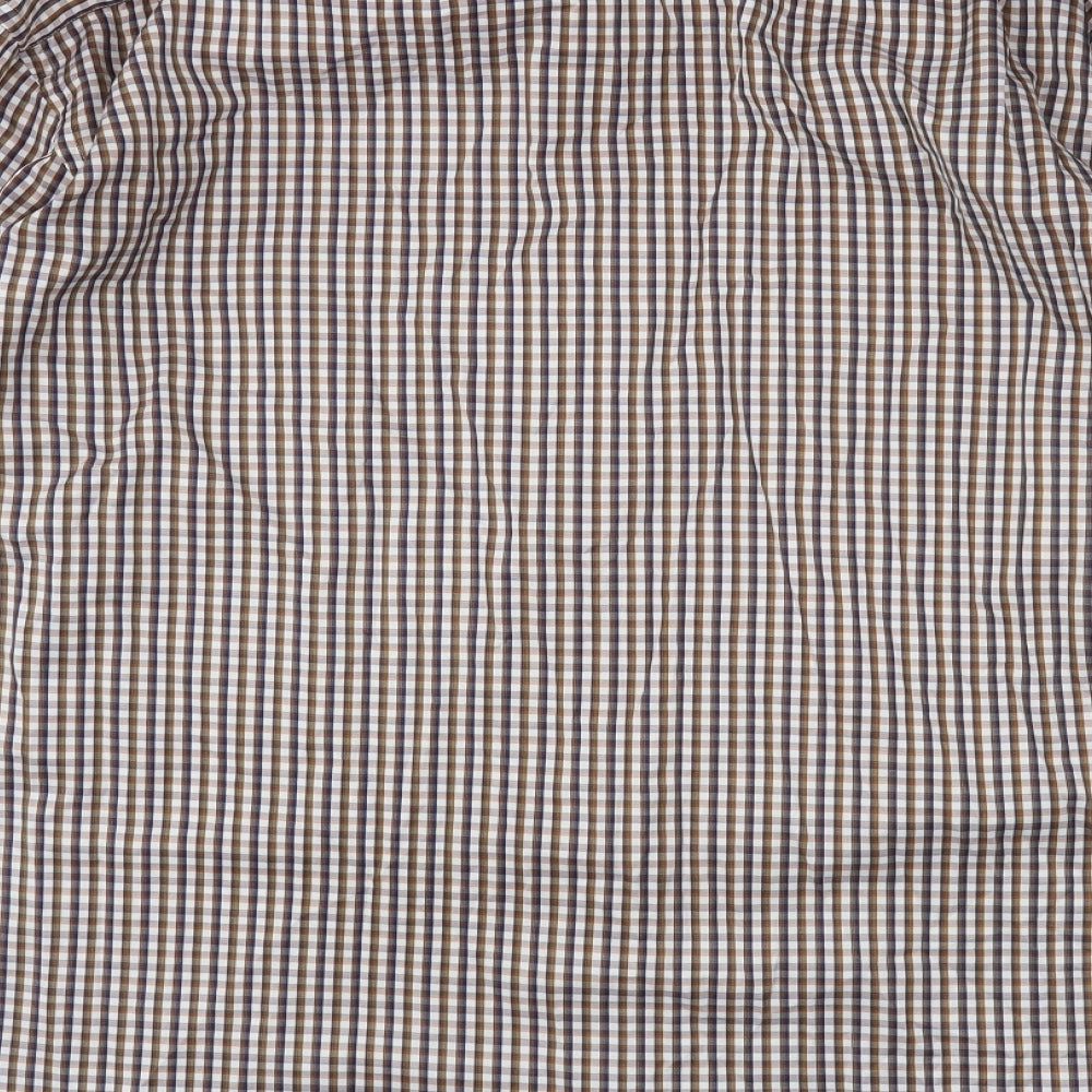 Daniel Grahame Mens Multicoloured Plaid Cotton Button-Up Size 2XL Collared