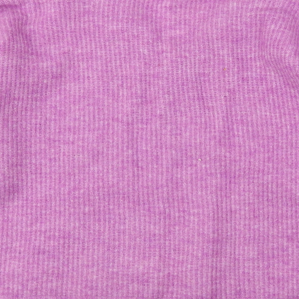 Marks and Spencer Womens Purple V-Neck Polyester Pullover Jumper Size XL
