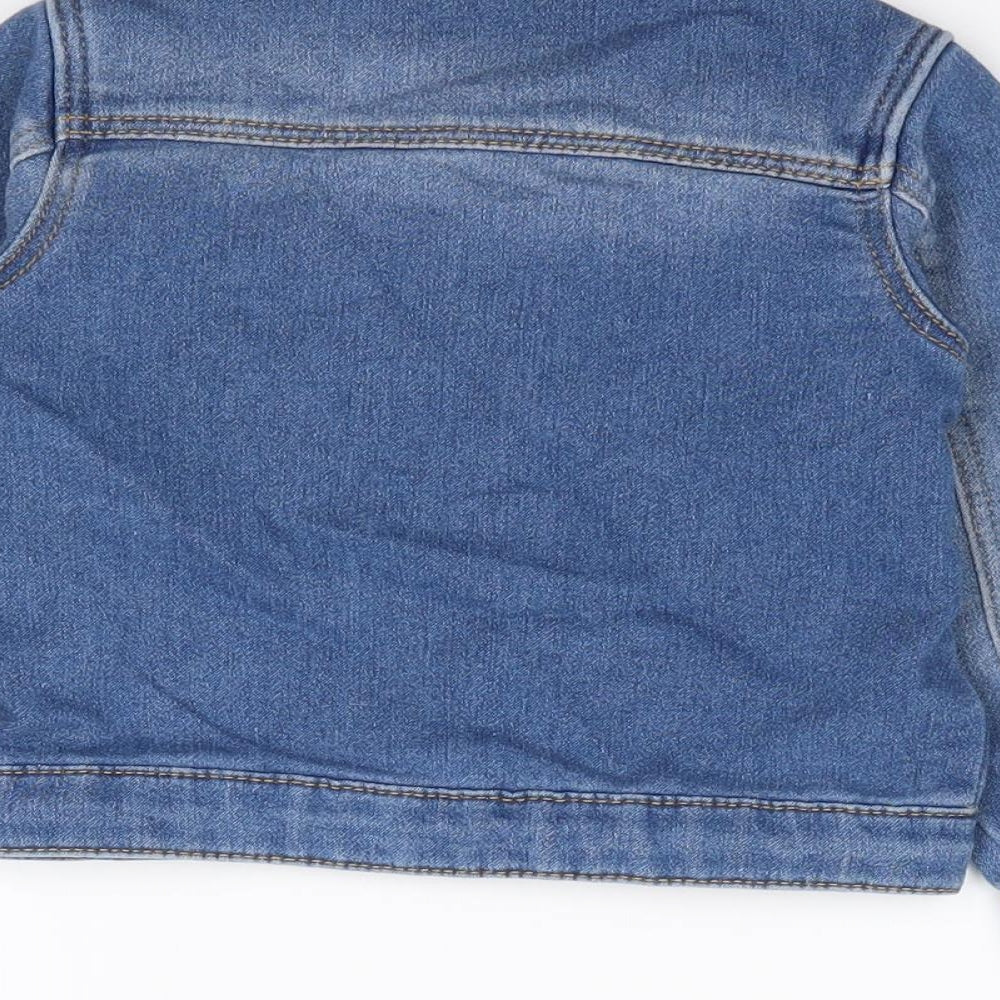 Peacocks Girls Blue Jacket Size 18-24 Months Snap