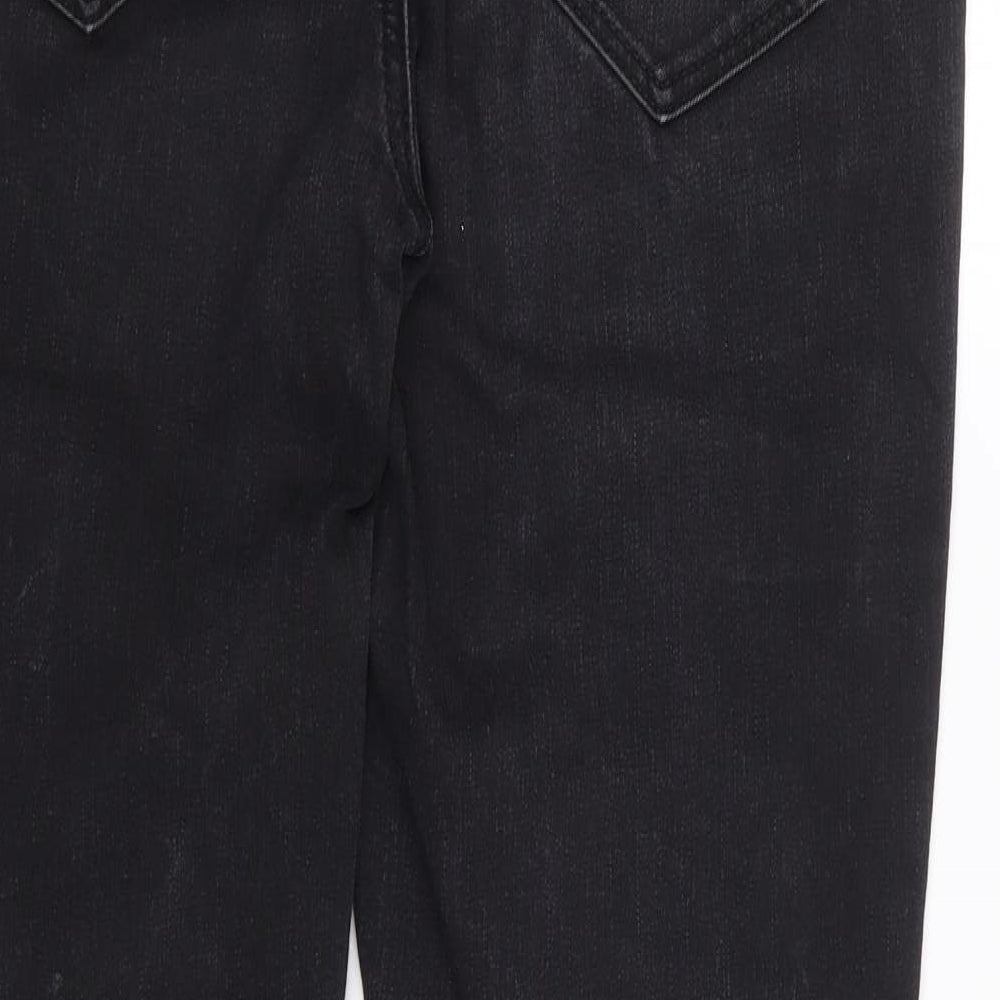 George Womens Black Cotton Skinny Jeans Size 12 L28 in Regular Zip