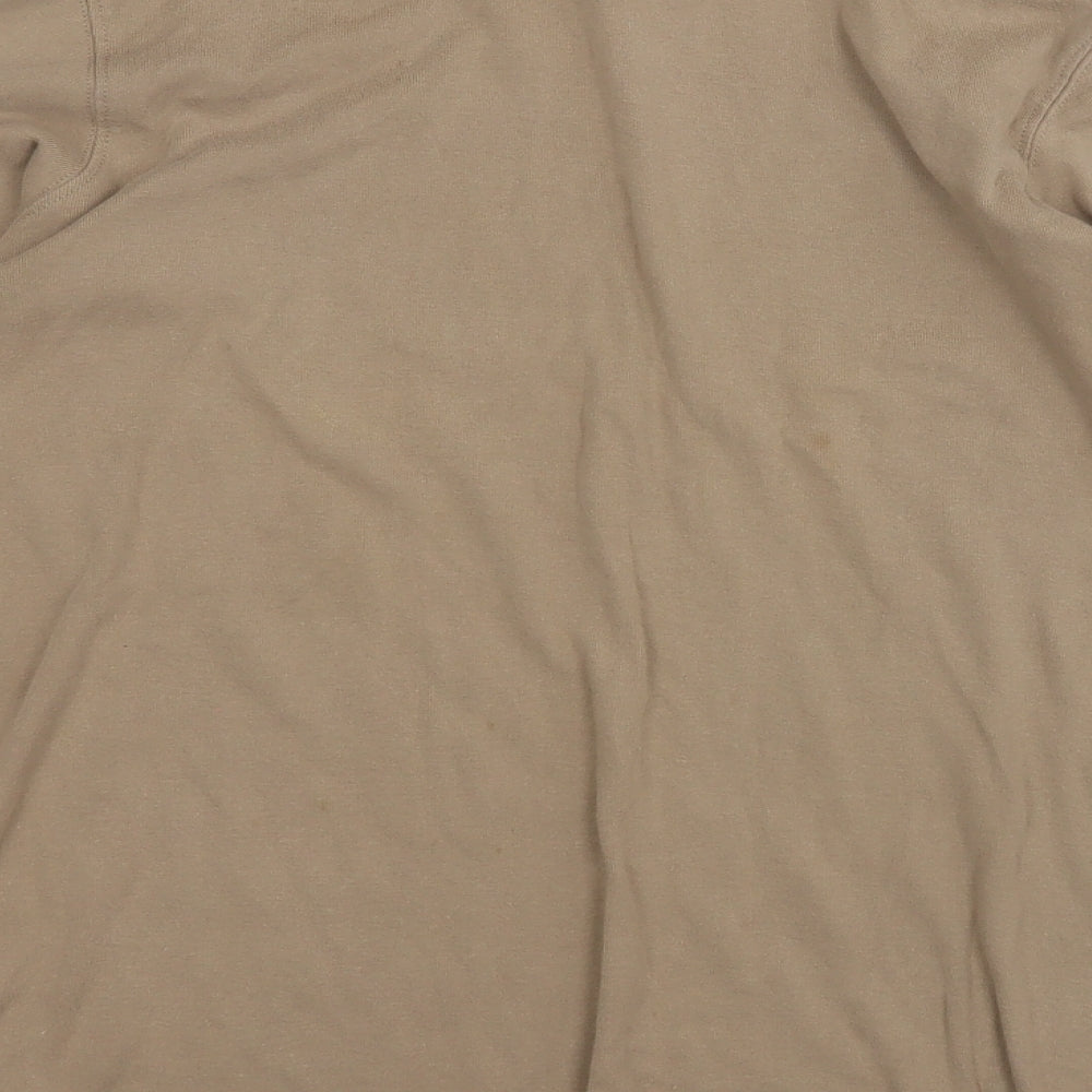 Cotton Traders Mens Brown Roll Neck Cotton Pullover Jumper Size L