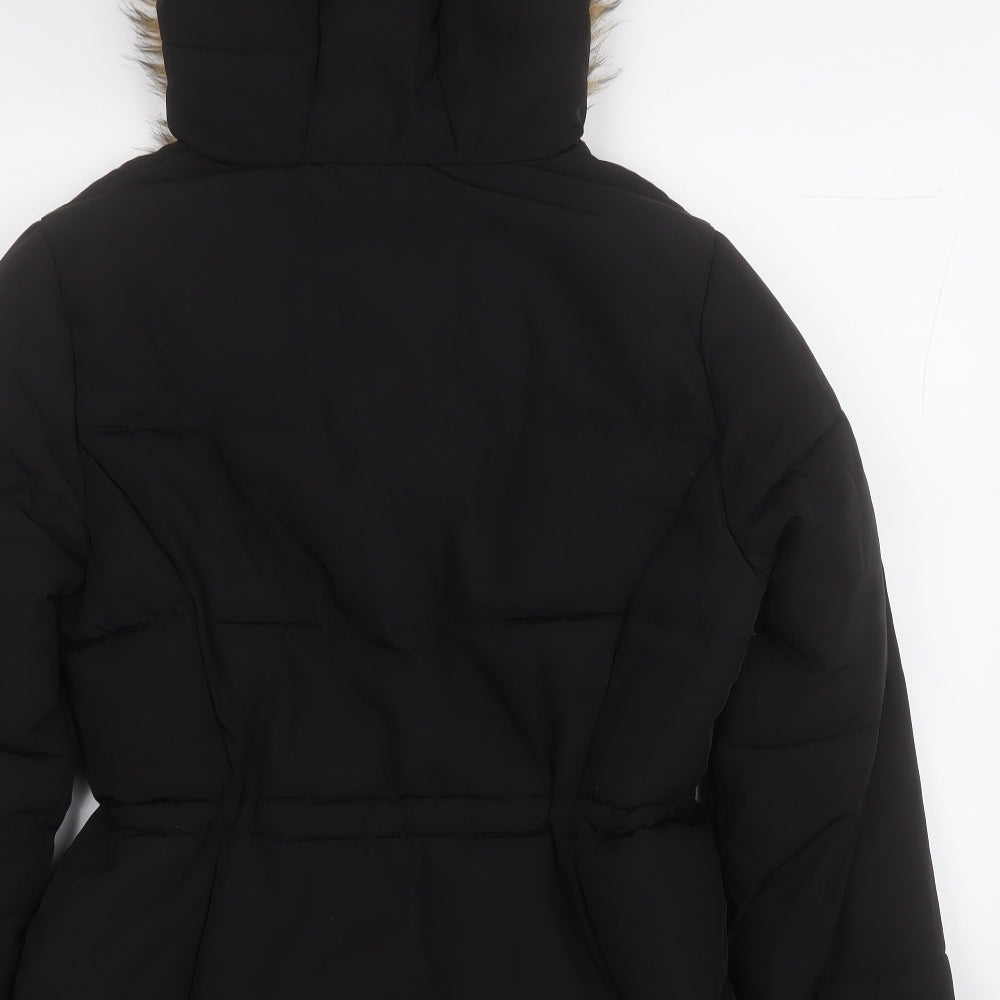 Divided Womens Black Puffer Jacket Coat Size M