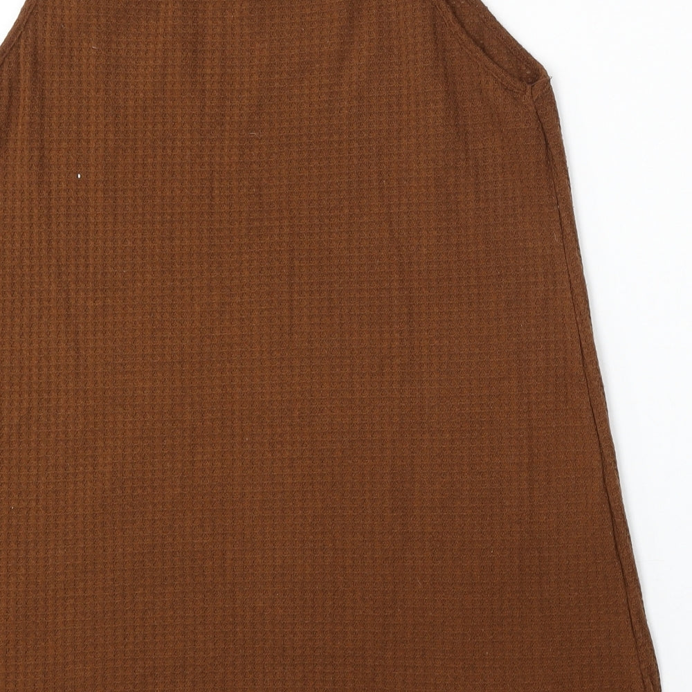 SheIn Womens Brown Polyester Camisole Blouse Size XL V-Neck