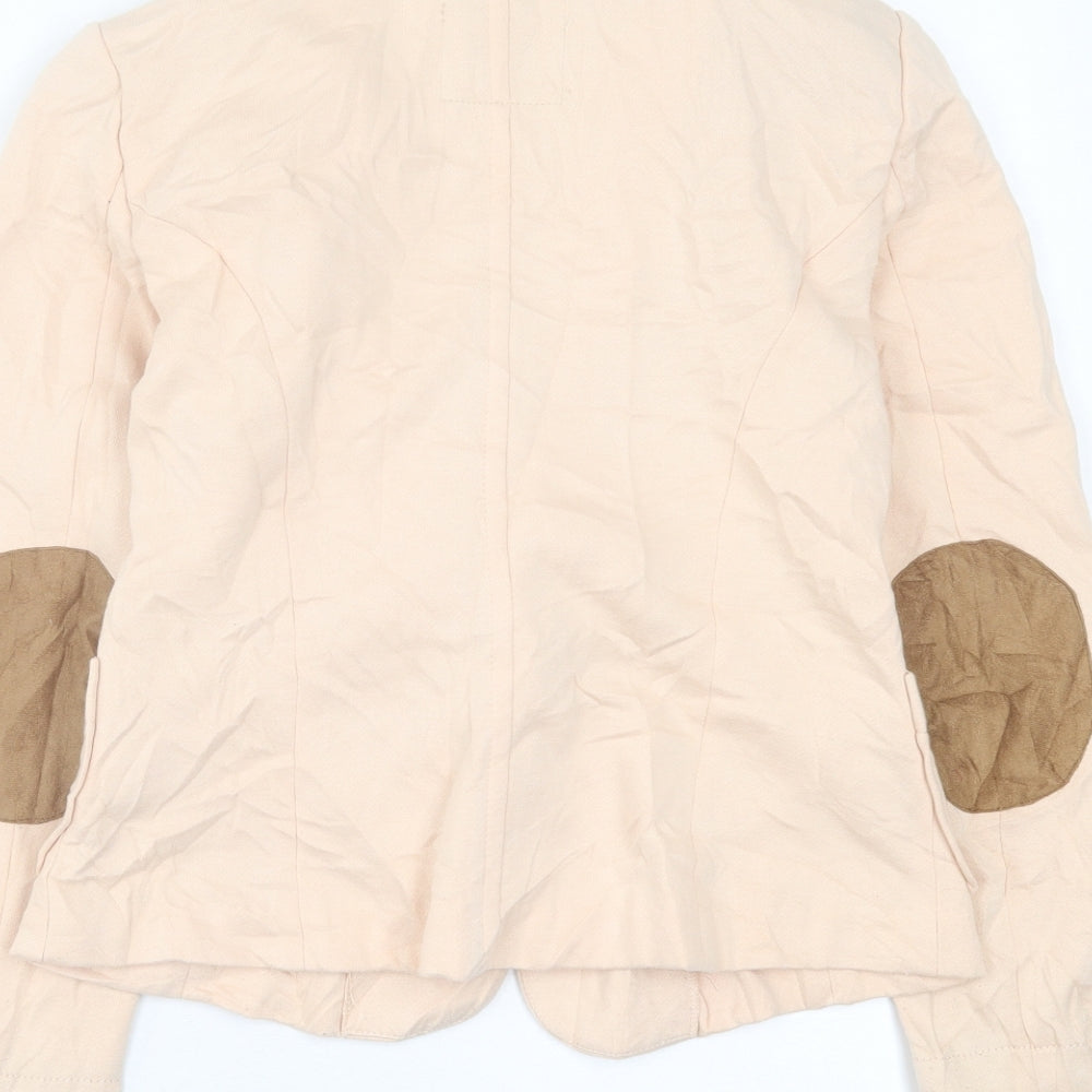 RESERVED Womens Beige Jacket Blazer Size 14 Button