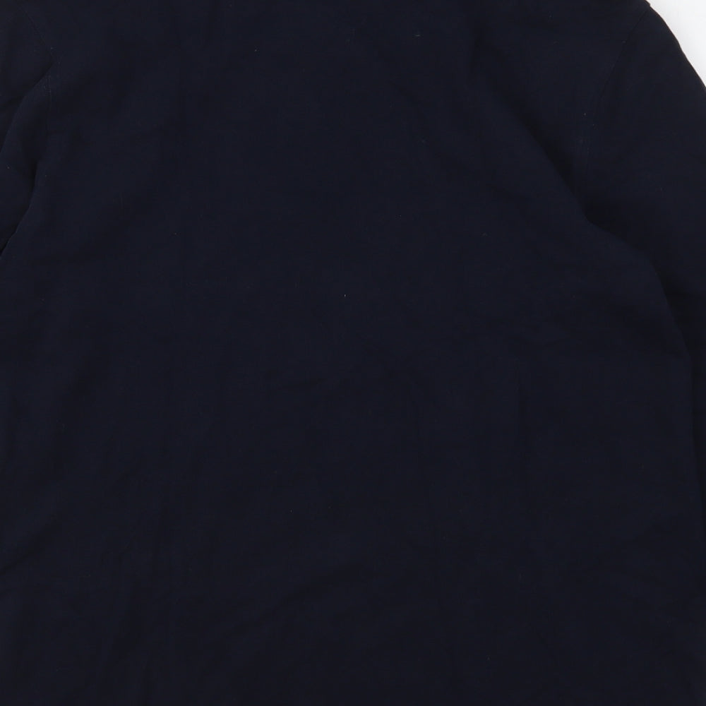 Marks and Spencer Mens Blue Cotton Polo Size M Collared