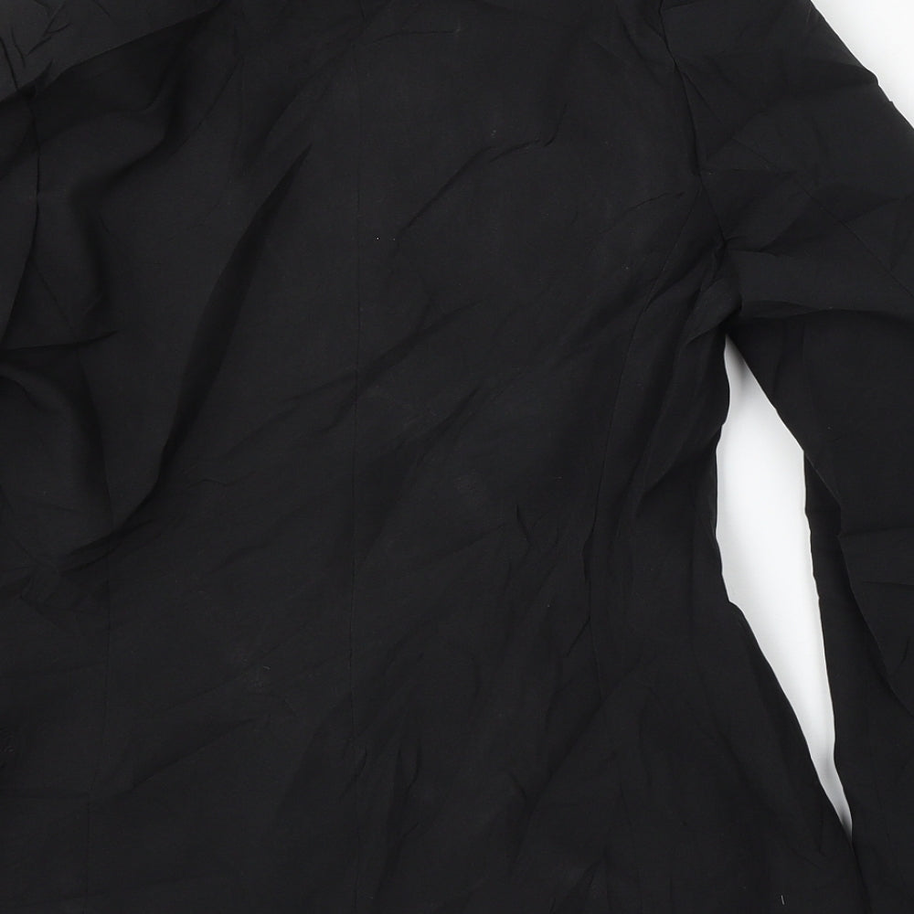 New Look Womens Black Polyester Jacket Suit Size 12