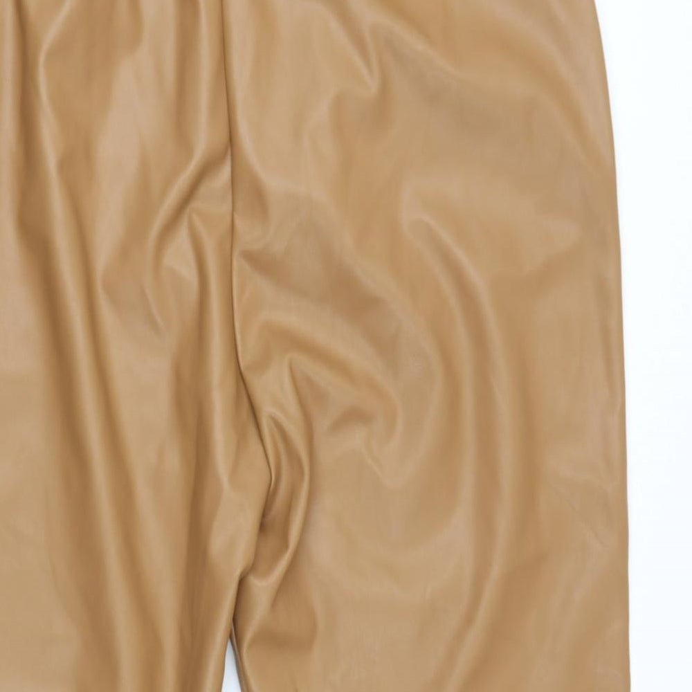 TOP SHOP Womens Beige Polyester Dress Pants Trousers Size 18 L26 in Regular