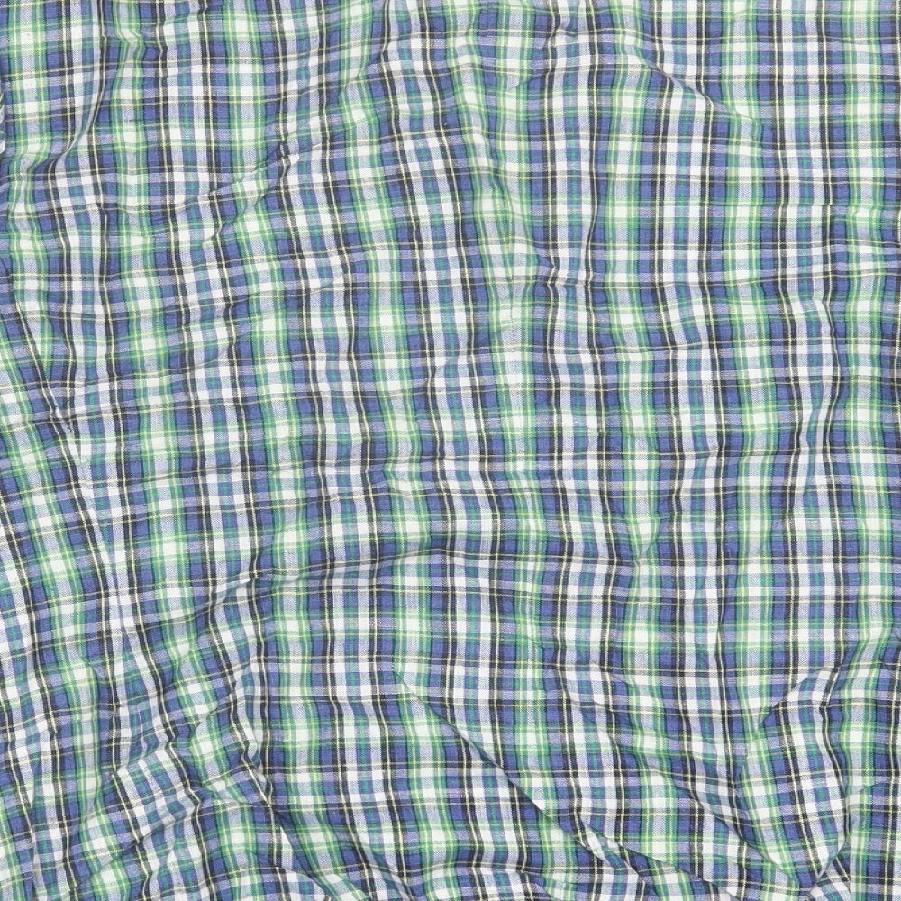Bianca Womens Beige Plaid Jacket Blazer Size 16 Button