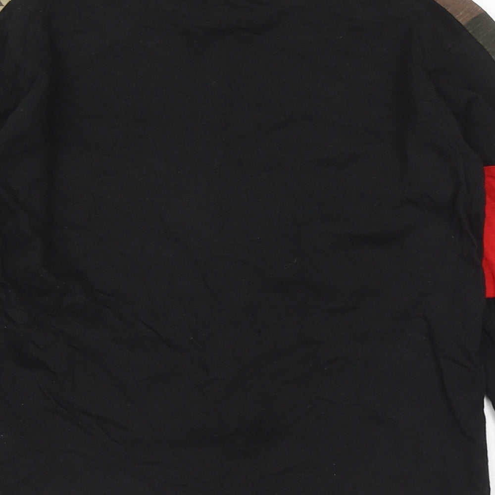 NEXT Boys Black Cotton Basic Casual Size 6 Years Round Neck - Skull print