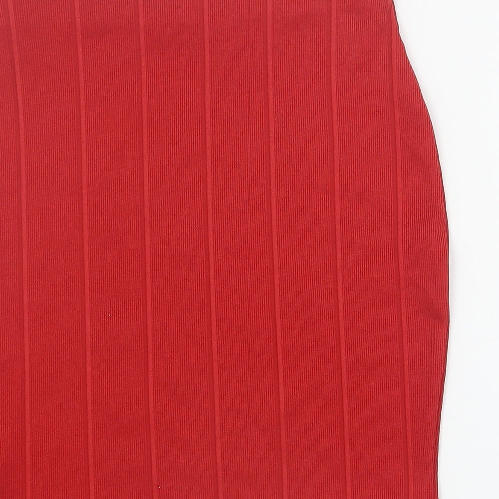 Edge Womens Red Polyester Mini Skirt Size 8