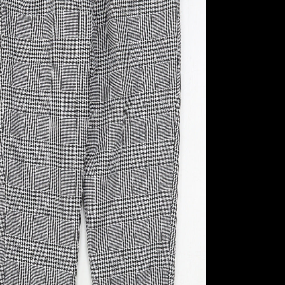 New Look Womens Multicoloured Houndstooth Polyester Trousers Size 6 L28 in Regular