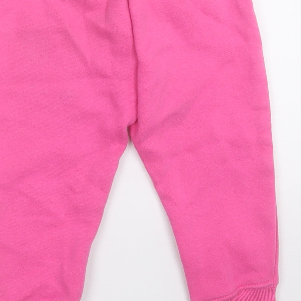 Gap Girls Pink Cotton Jogger Trousers Size 2 Years Regular