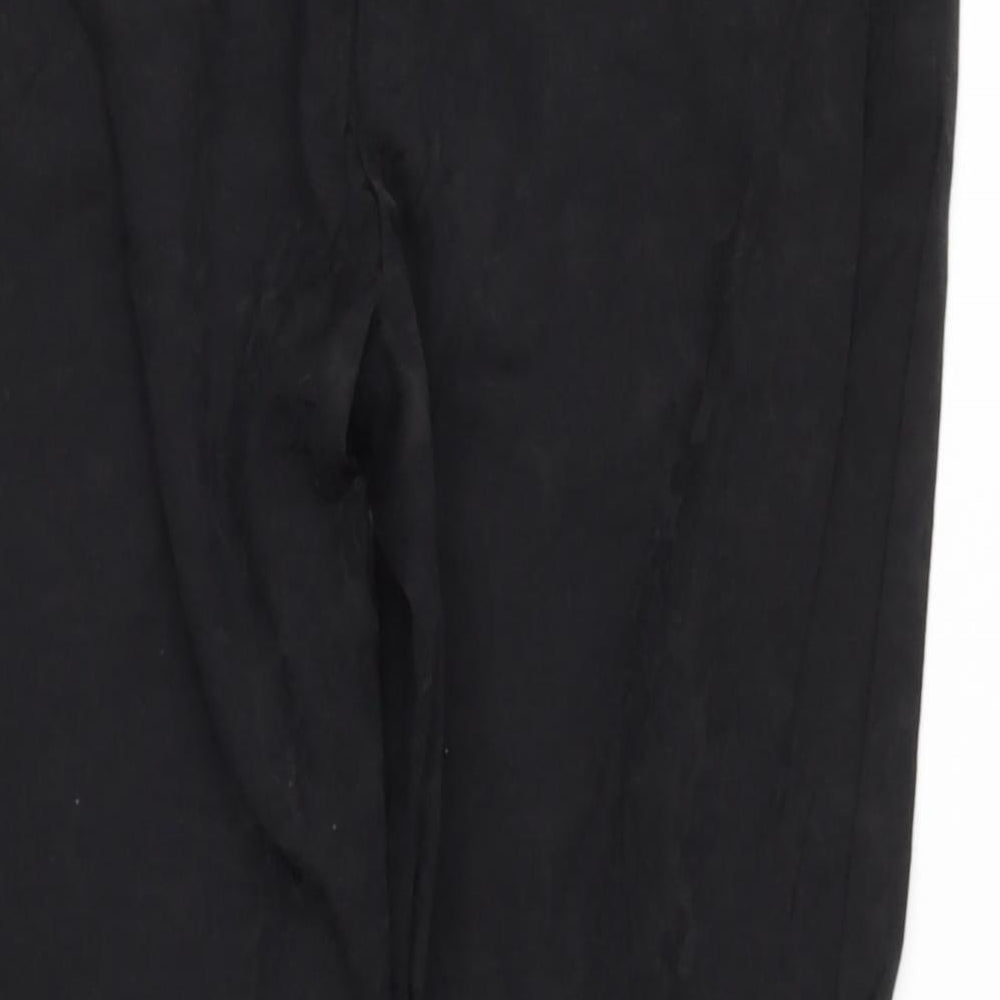 TESCO Womens Black Cotton Trousers Size 10 L27 in Regular