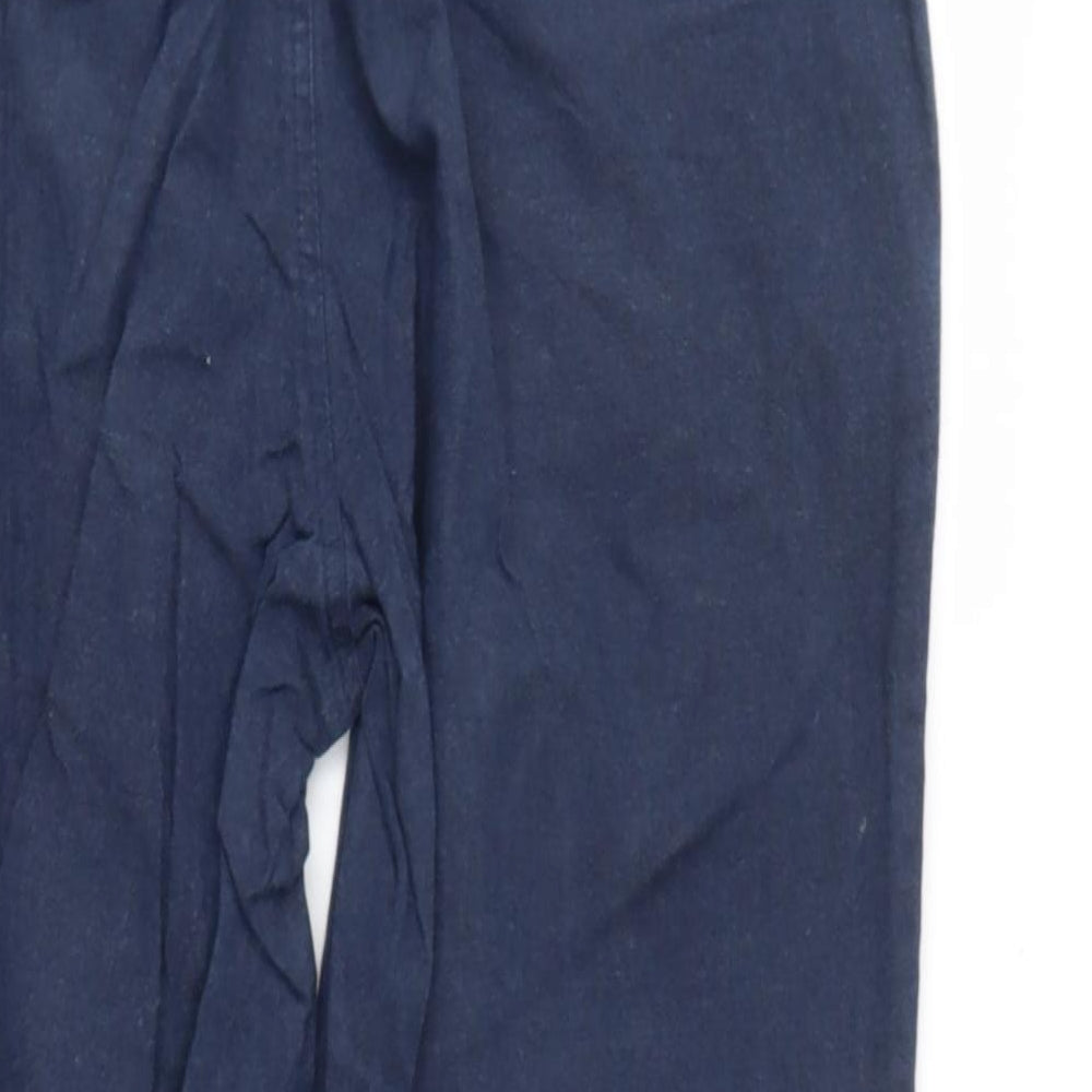 SUIT Womens Black Cotton Trousers Size M L28 in Regular