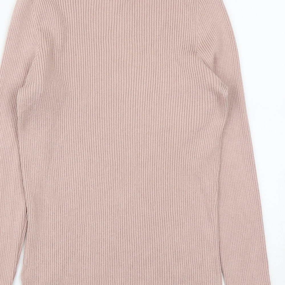 Primark Womens Brown Round Neck Viscose Pullover Jumper Size XL