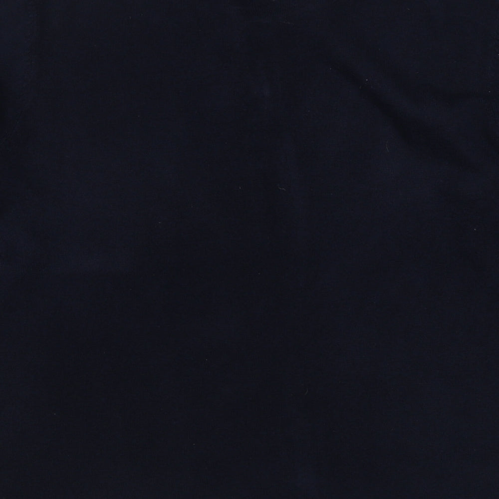 Bonmarché Womens Blue Round Neck Acrylic Cardigan Jumper Size 16