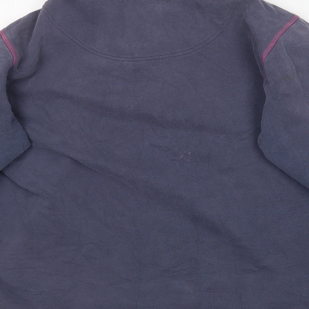 Lazy Jacks Womens Blue Collared Cotton Pullover Jumper Size M