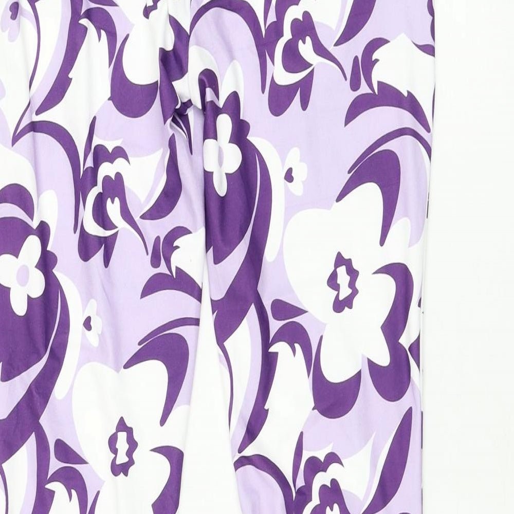 SheIn Womens Purple Polyester Trousers Size 8 L31 in Regular