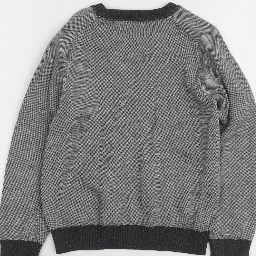 Undeniable Dudes Boys Grey Round Neck 100% Cotton Pullover Jumper Size 8 Years
