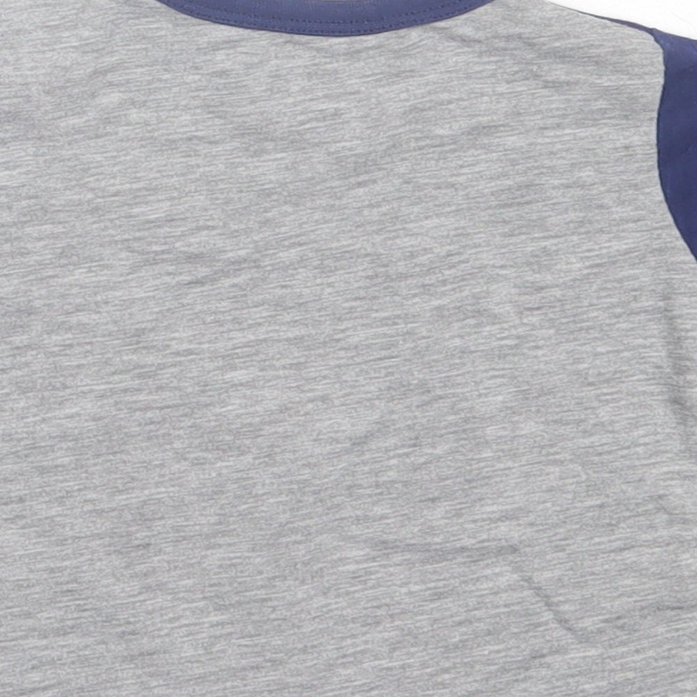 NEXT Boys Grey Polyester Basic T-Shirt Size 3-6 Months Crew Neck Pullover