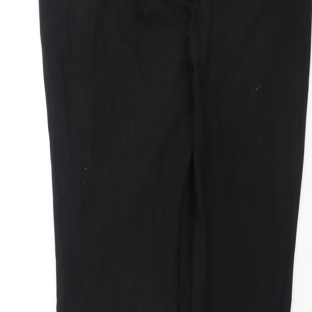 NEXT Womens Black Polyester Dress Pants Trousers Size 10 L25 in Regular