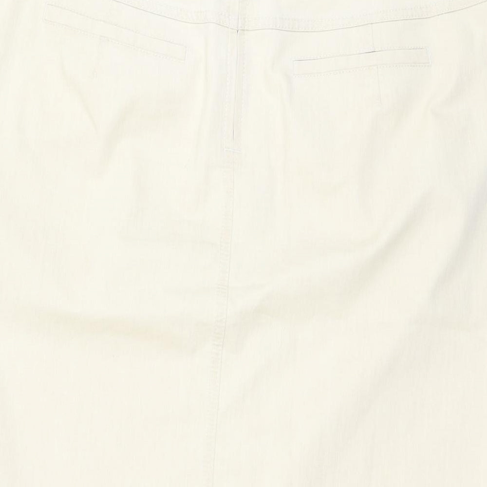 Gerry Weber Womens Beige Cotton A-Line Skirt Size 38