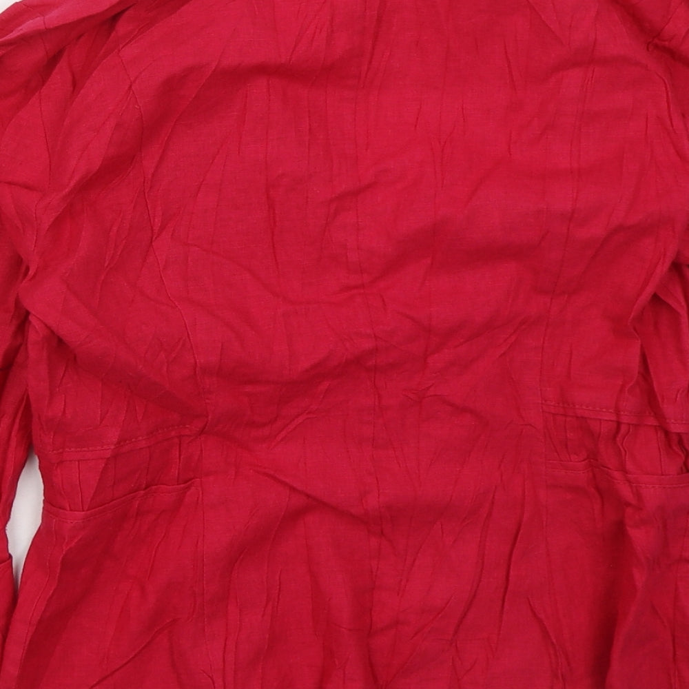 Marks and Spencer Womens Pink Jacket Size 10 Hook & Eye