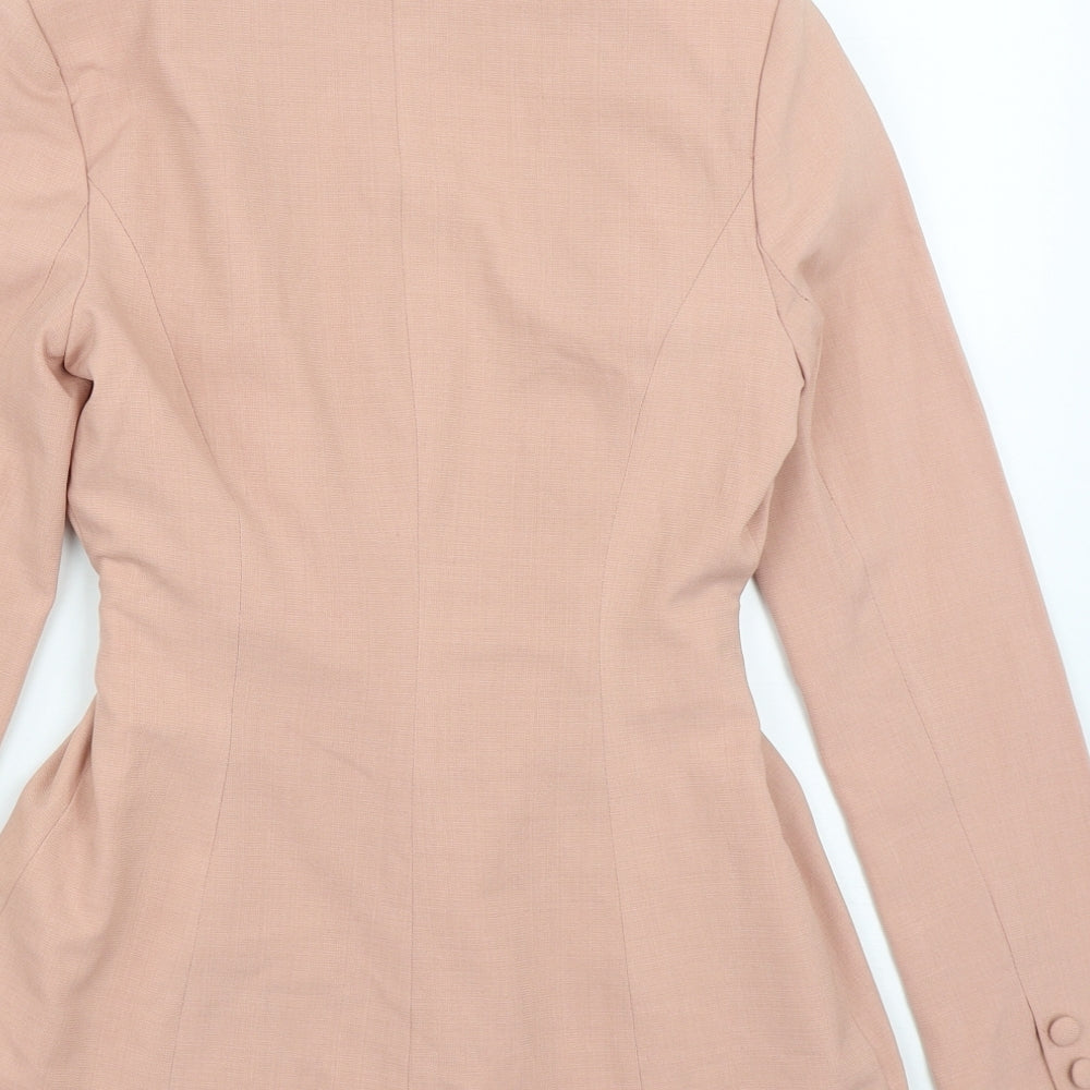 Missguided Womens Pink Jacket Size 4 Tie