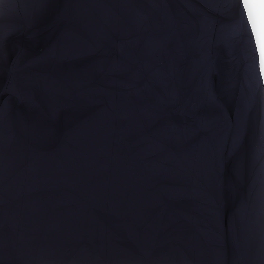 Classic Womens Blue Jacket Blazer Size 12 Button