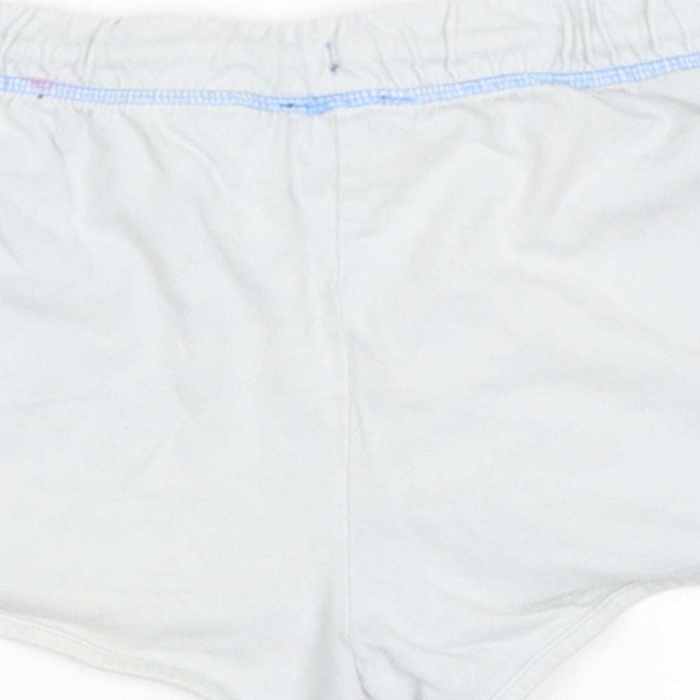 Topshop Womens Blue Cotton Hot Pants Shorts Size 6 Regular