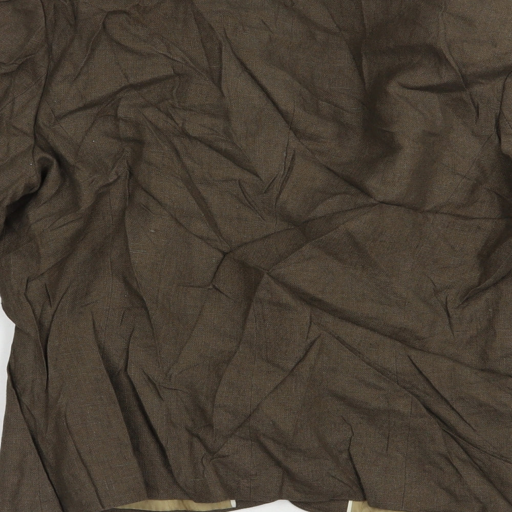 Per Una Womens Brown Jacket Blazer Size 14 Button