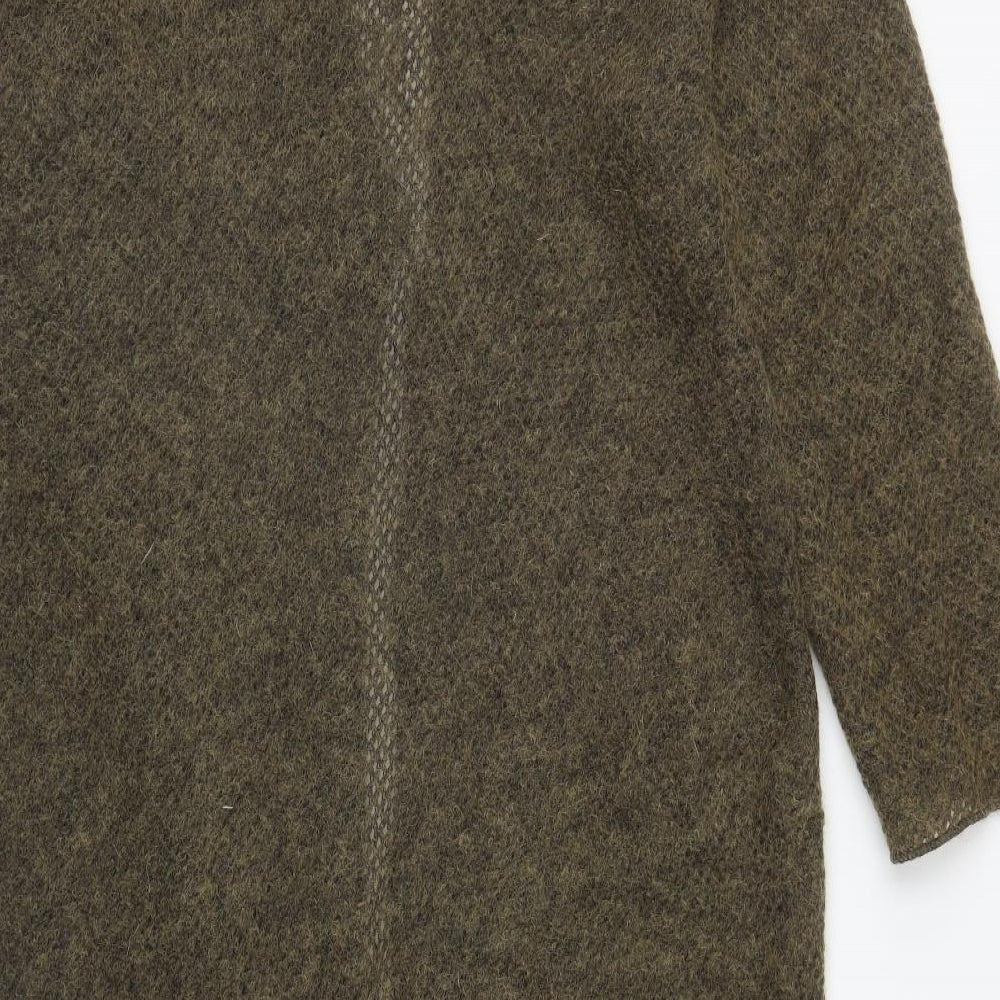 Imagination Womens Green V-Neck Acrylic Cardigan Jumper Size L