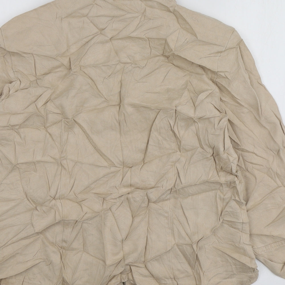 Pola Womens Beige Lyocell Jacket Blazer Size 12