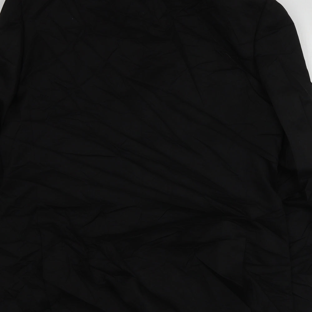 M&S Mens Black Polyester Jacket Suit Jacket Size XL