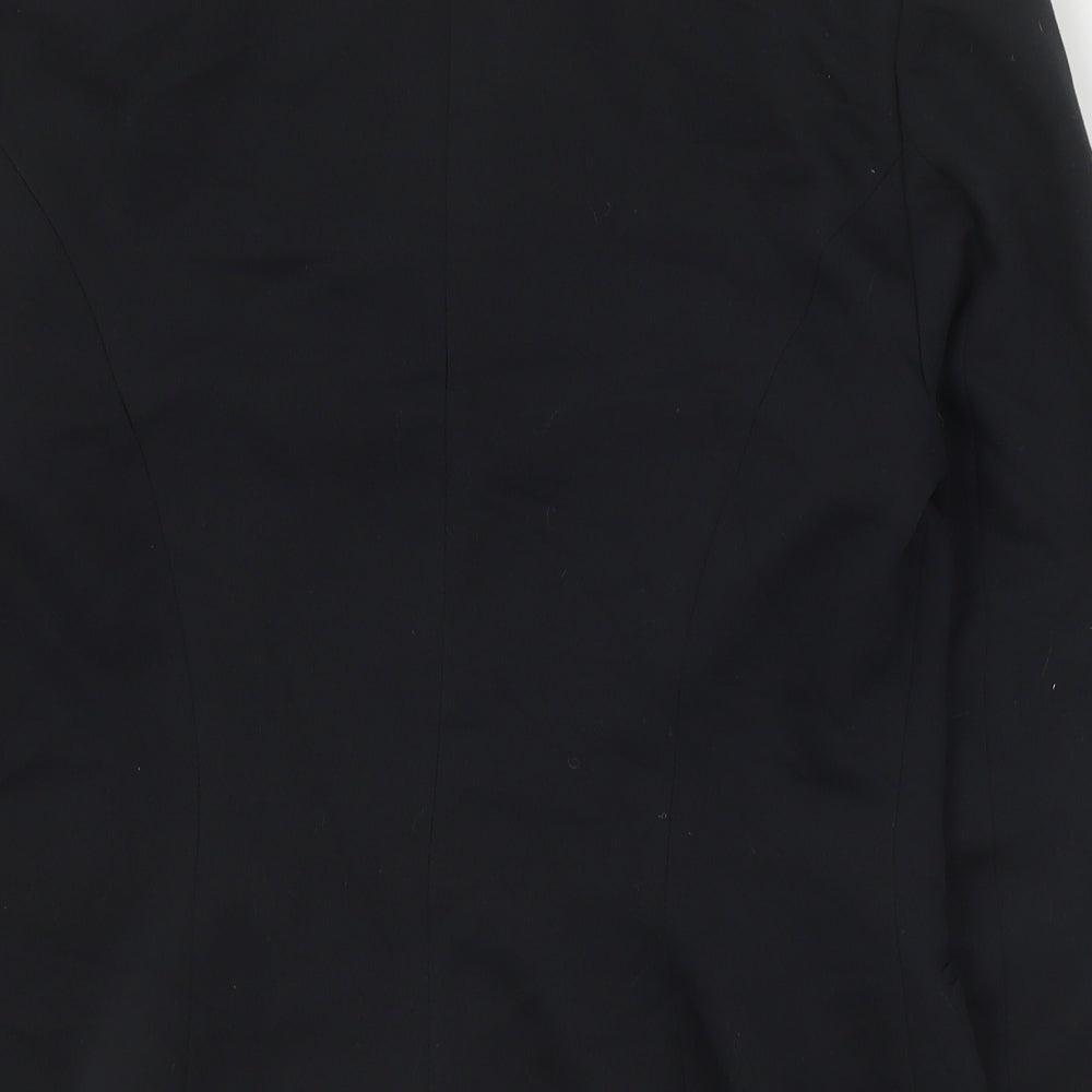 Halton Womens Black Polyester Jacket Suit Jacket Size 12