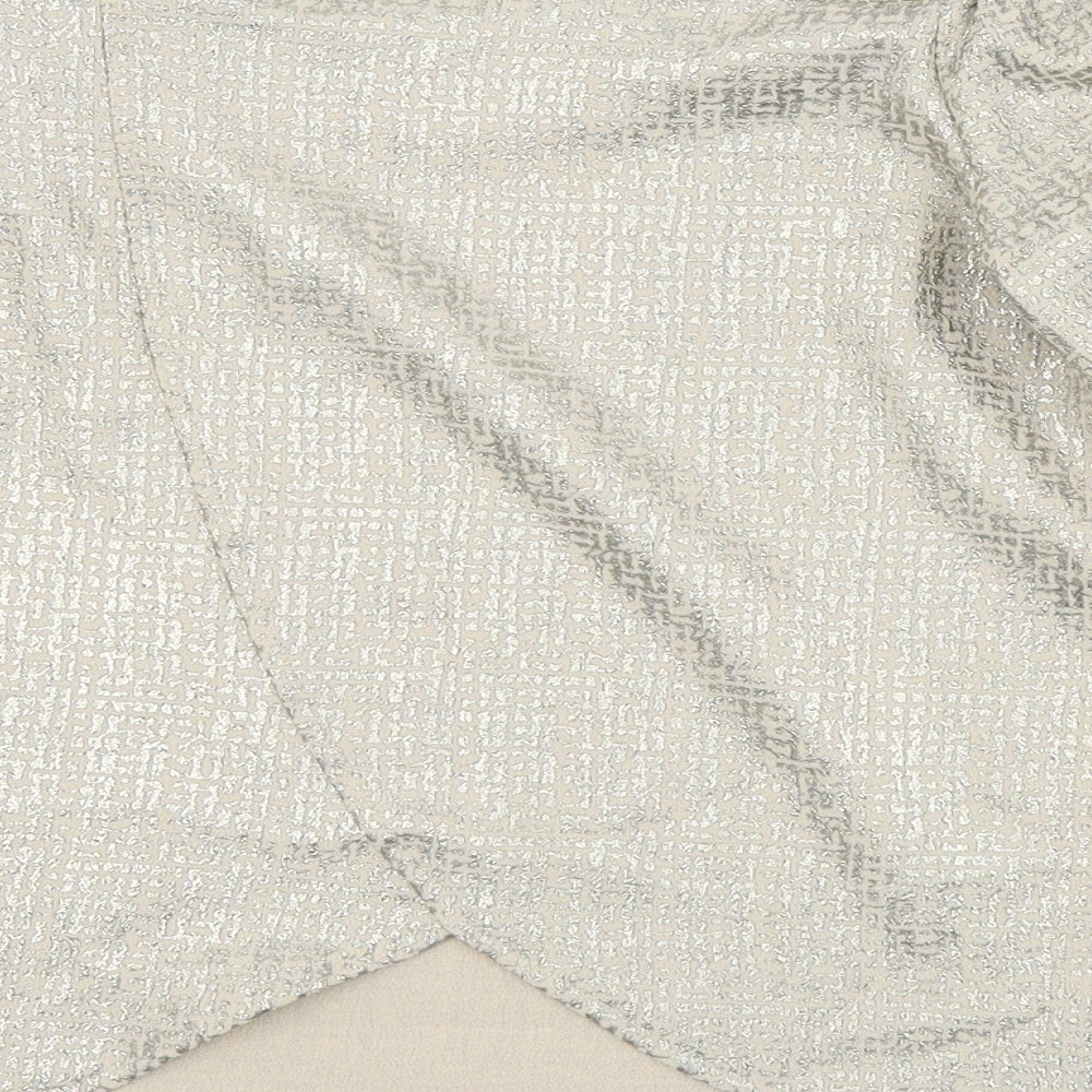 Primark Womens Gold Polyester Basic Blouse Size 6 Off the Shoulder