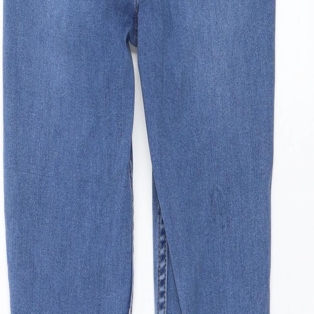 New Look Womens Blue Cotton Skinny Jeans Size 8 L29 in Regular Zip
