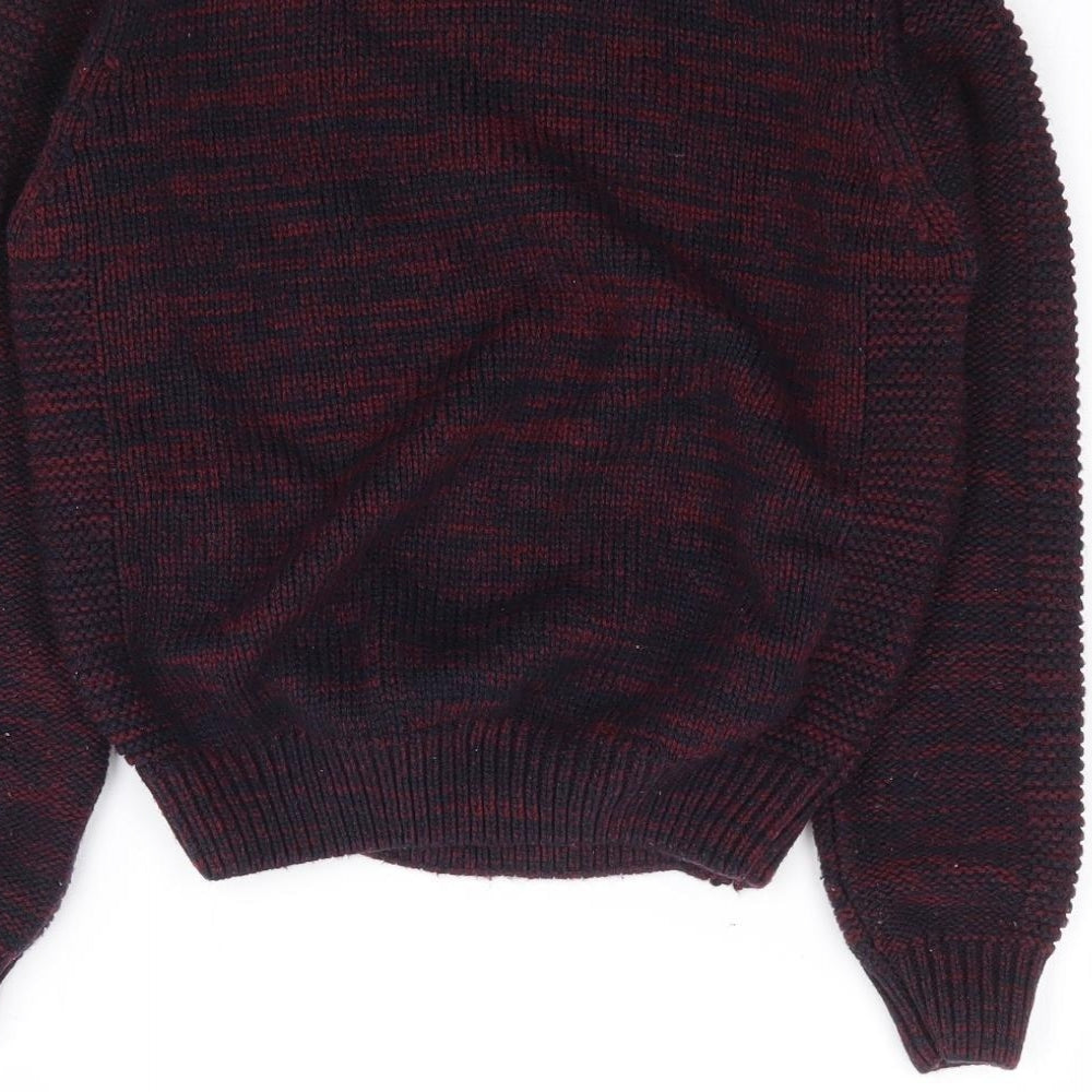 Matalan Boys Red Crew Neck Acrylic Pullover Jumper Size 10 Years Pullover