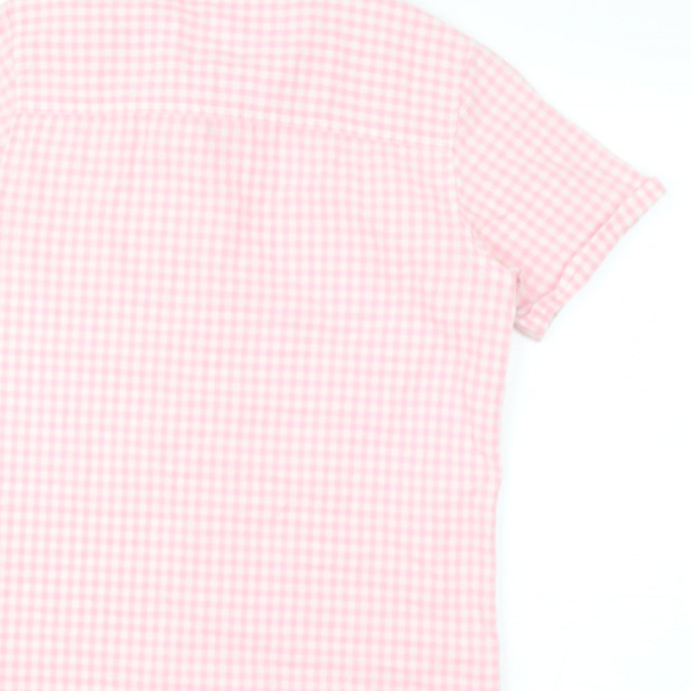 urban boys Boys Pink Check Camel Basic Button-Up Size 13 Years Collared