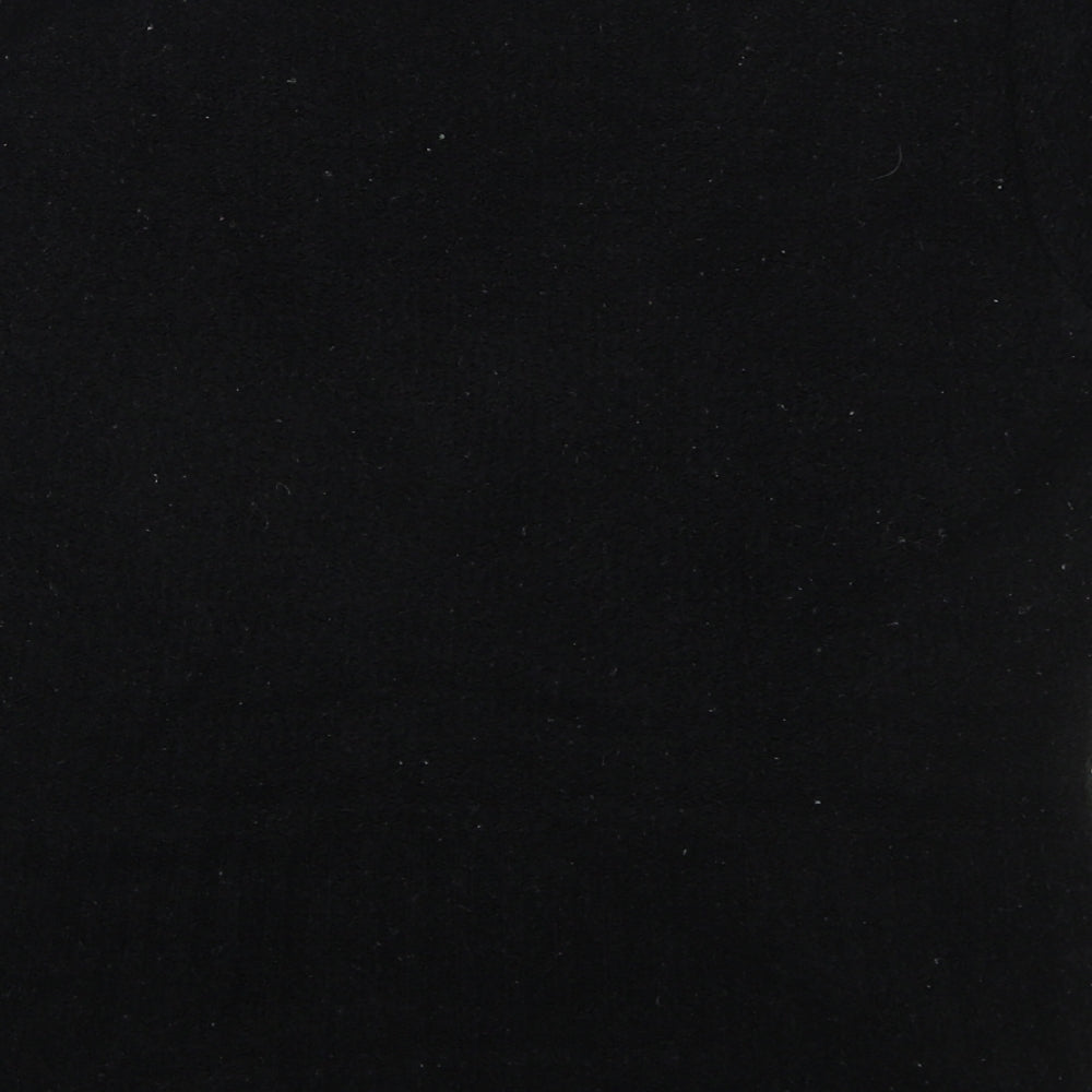 Evie Womens Black V-Neck Acrylic Pullover Jumper Size 14