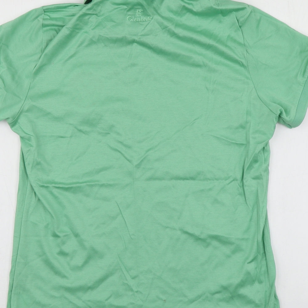 Glenbrae Womens Green Cotton Basic Polo Size XL Collared - Irish Ladies Golf