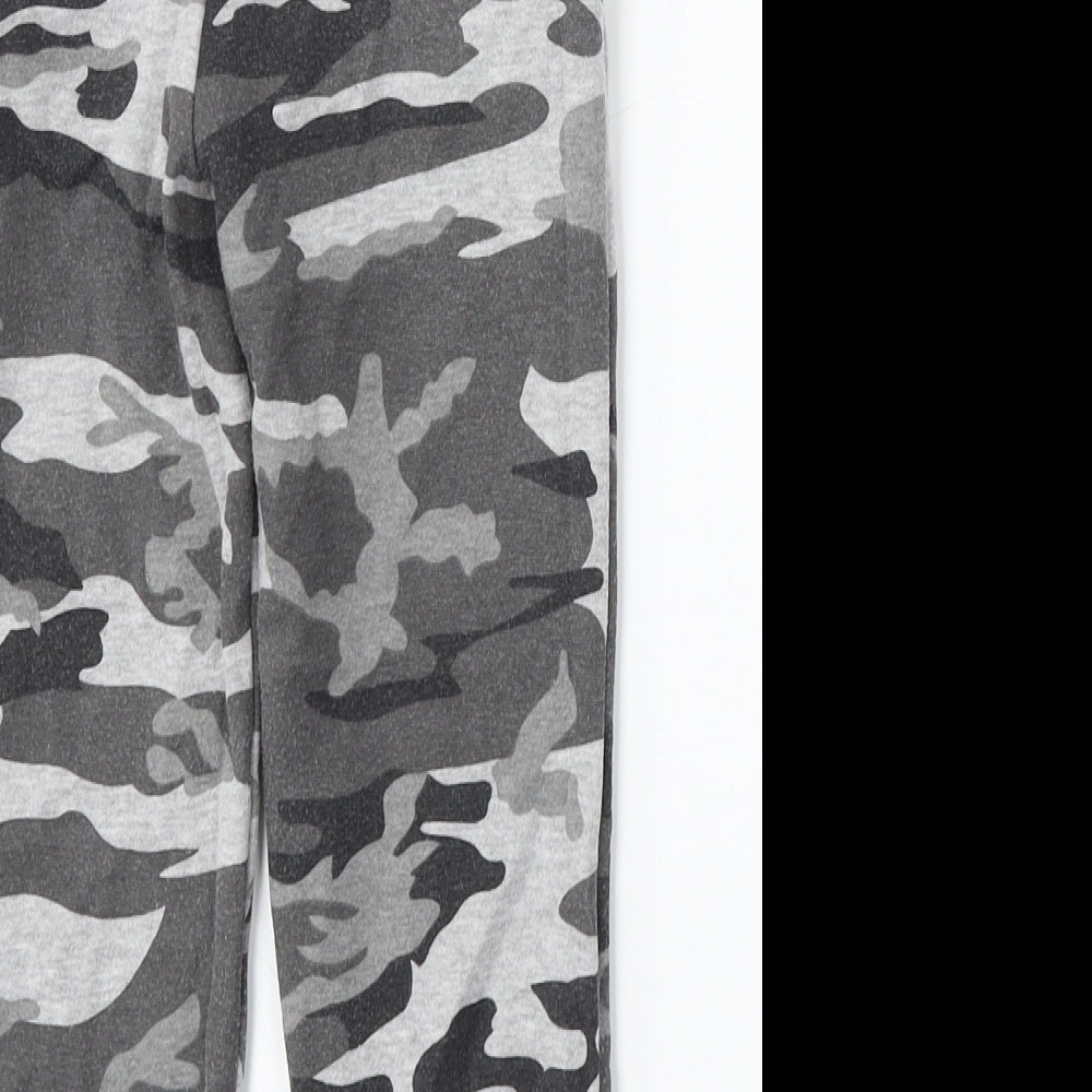 Primark Boys Grey Camouflage Cotton Jogger Trousers Size 4-5 Years Regular