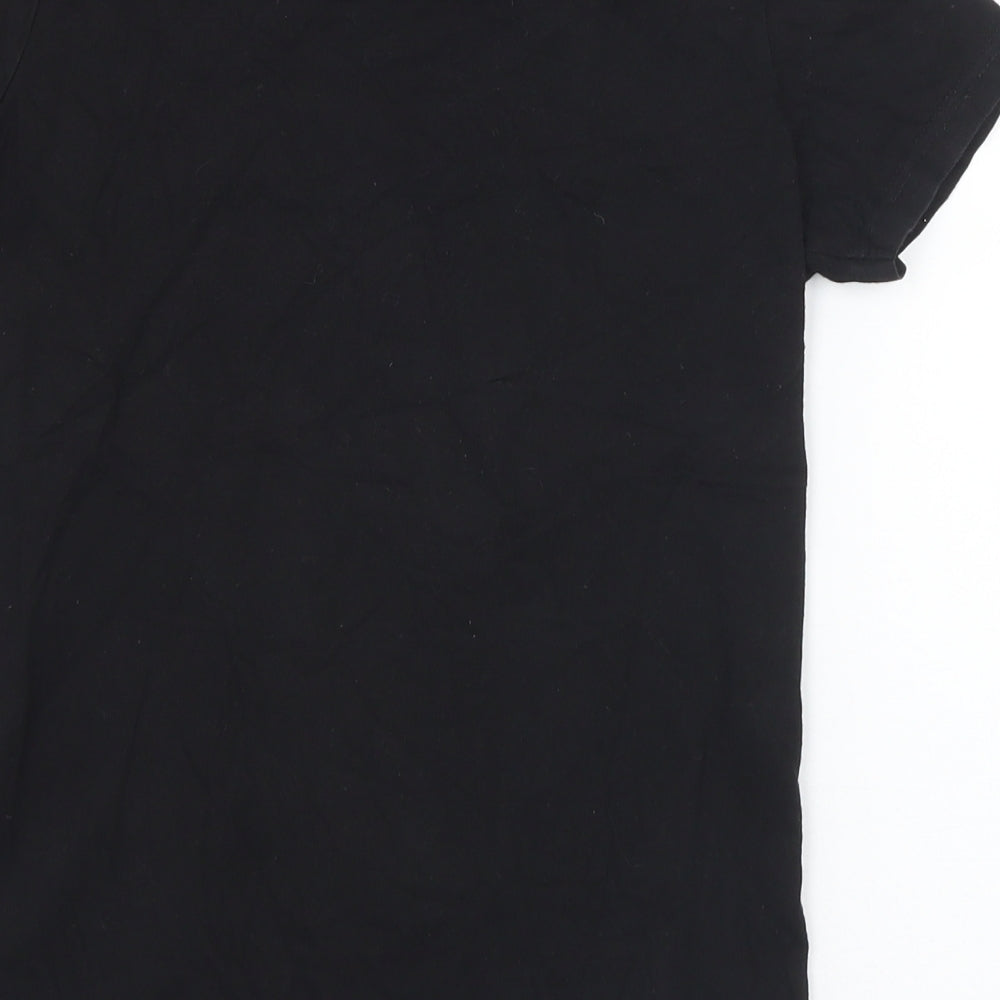 Matalan Boys Black Cotton Basic T-Shirt Size 10 Years Crew Neck - Minecraft
