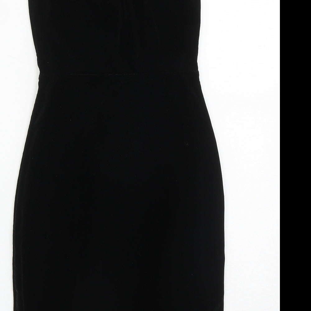 PRETTYLITTLETHING Womens Black Polyester Ball Gown Size 10 Square Neck - Tube Dress