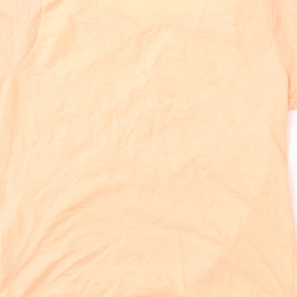 YD Girls Pink Polyester Basic T-Shirt Size 8-9 Years Round Neck