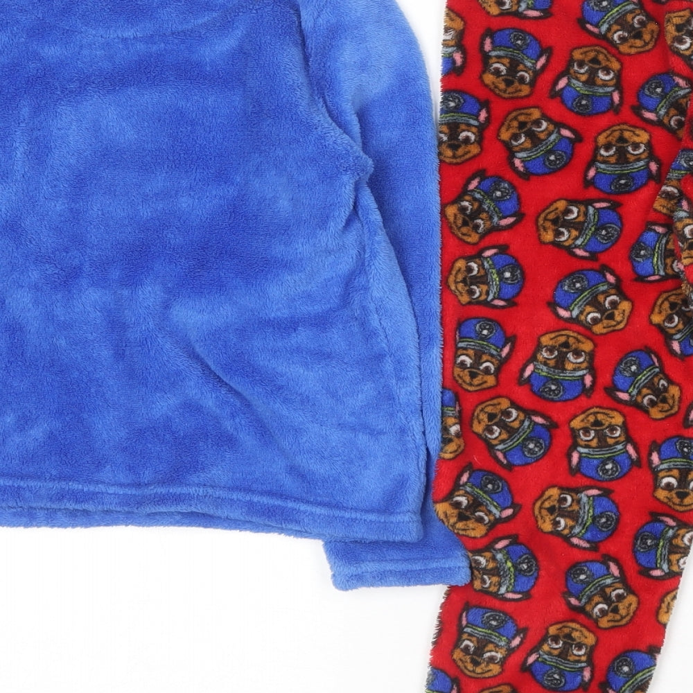 Primark Boys Blue Geometric Polyester Pyjama Set Size 6-7 Years - Paw Patrol