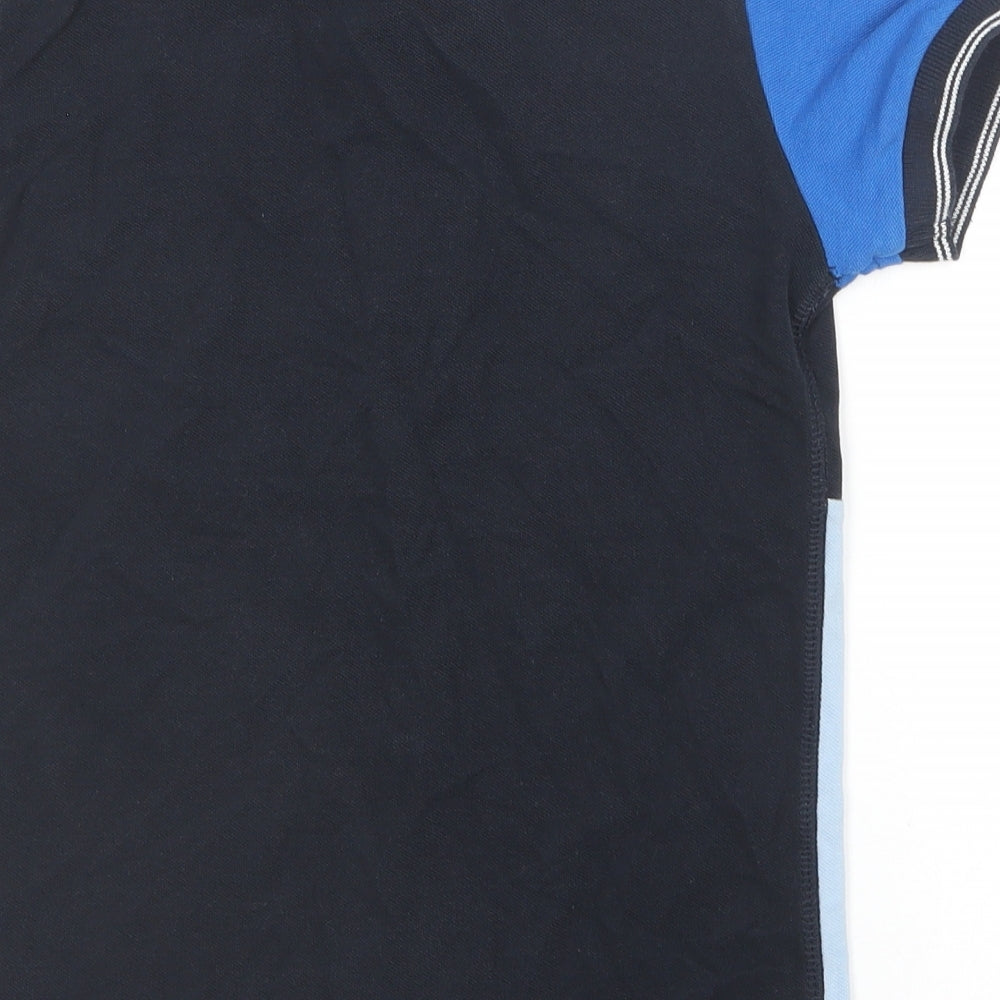 NEXT Boys Blue Cotton Basic Polo Size 5-6 Years Collared