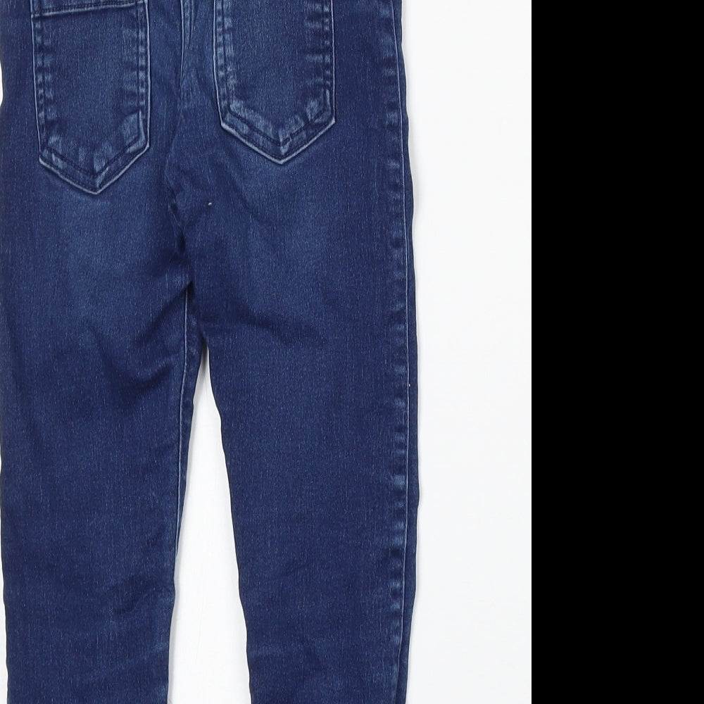 F&F Girls Blue Cotton Skinny Jeans Size 6-7 Years Regular