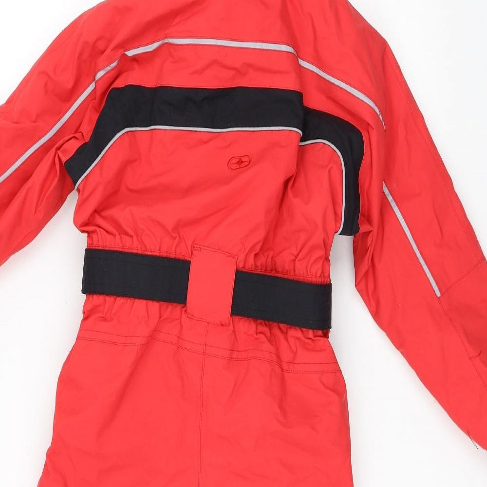 No Fear Boys Red Striped Ski Jacket Snowsuit Size 5-6 Years Zip - Ski Suit