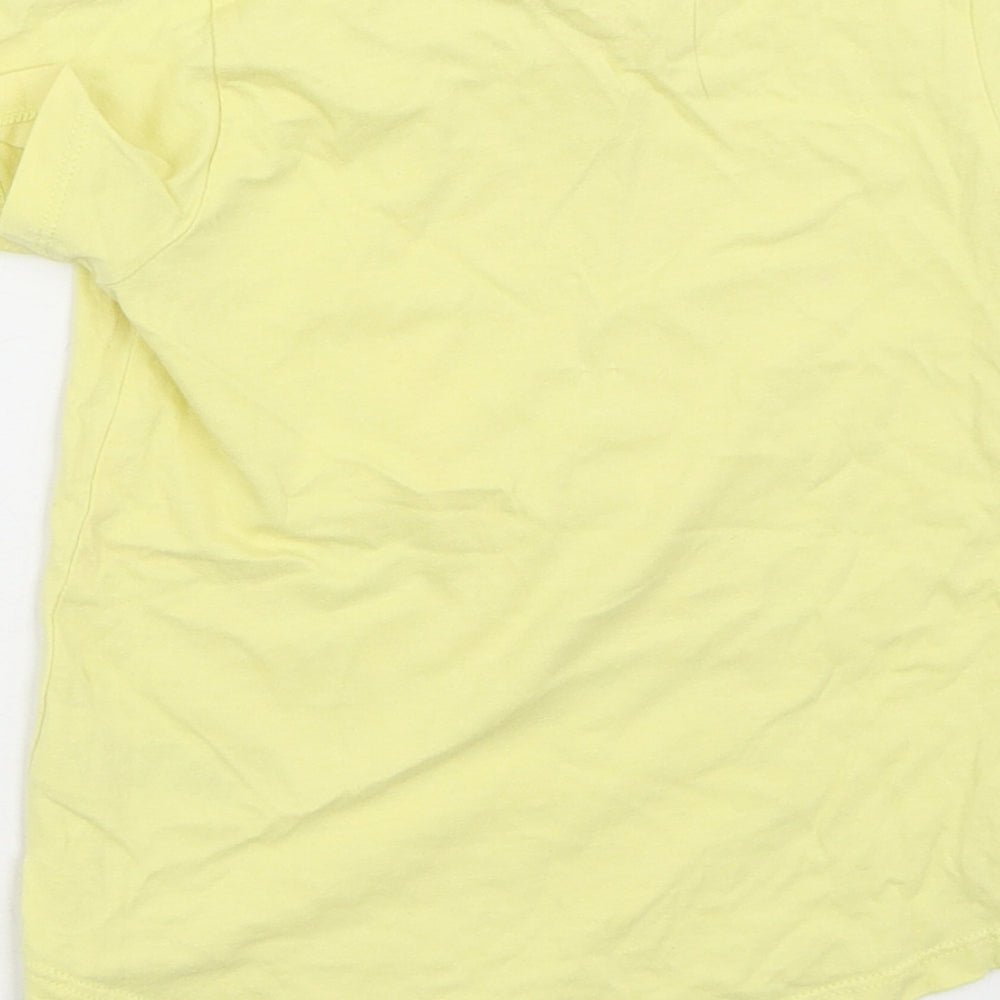 I LOVE MY TEE Girls Yellow 100% Cotton Pullover T-Shirt Size 2-3 Years Crew Neck - Bunny